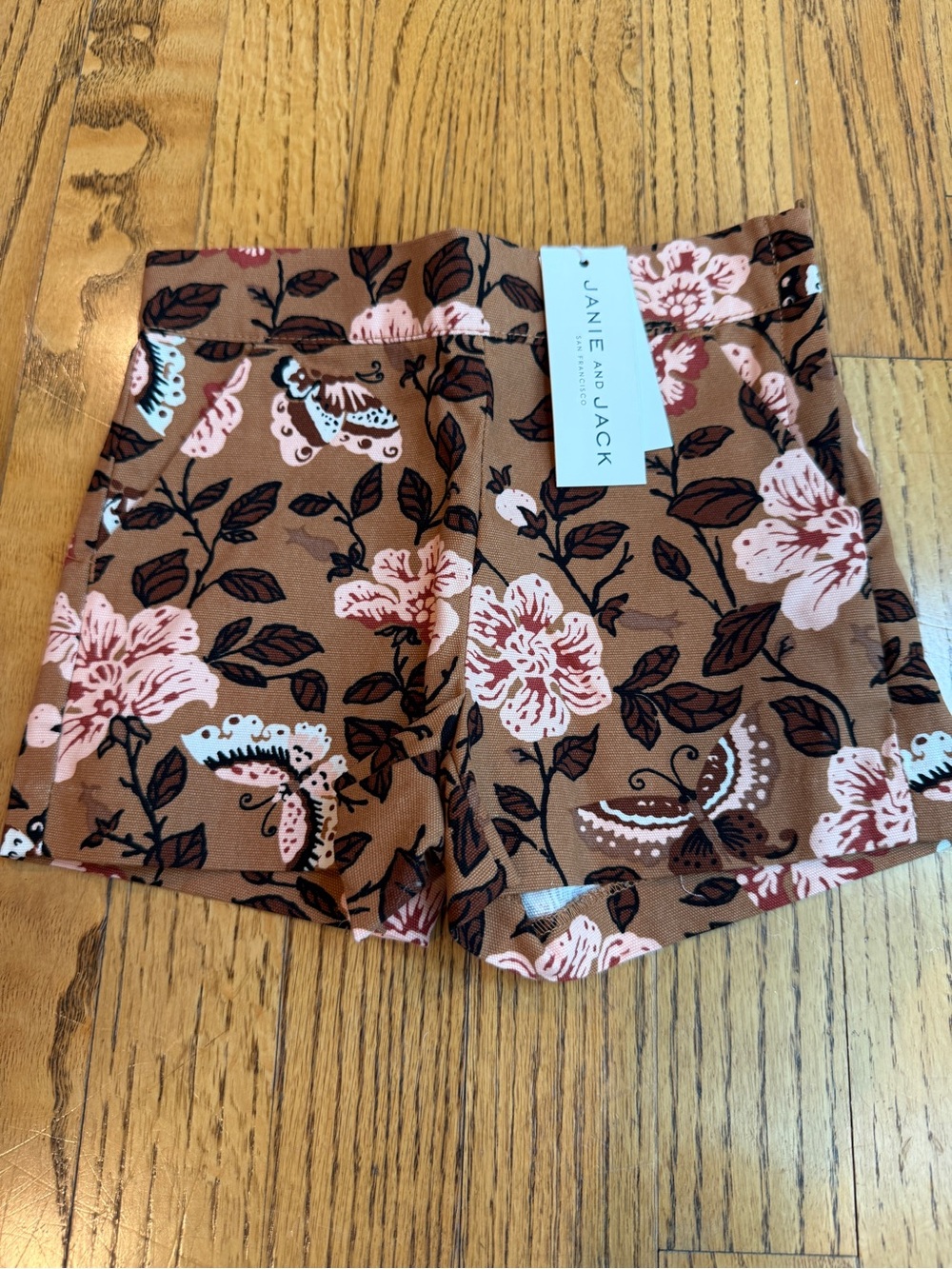 Janie and Jack Floral Brown adjustable-waist toddlers Shorts